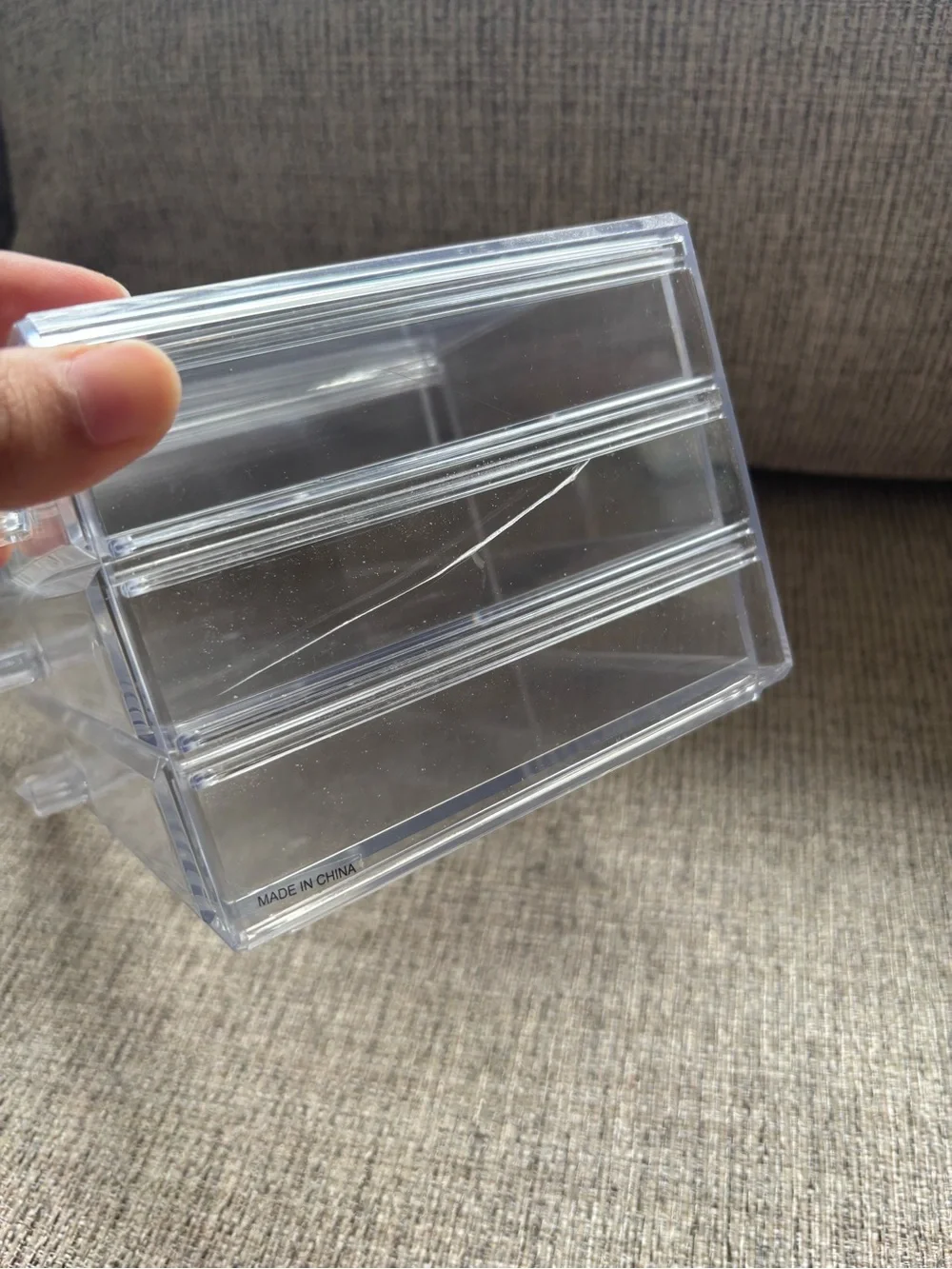 Clear Acrylic Makeup & Jewelry Organizer - Clear
